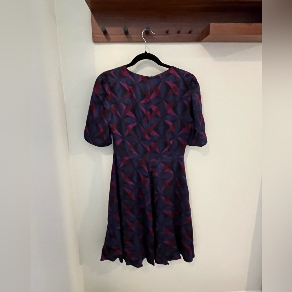 LK Bennett Women Dress Janeva Silk Printed Fit & Flare size 4 - Picture 4 of 7
